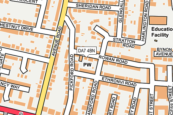 DA7 4BN map - OS OpenMap – Local (Ordnance Survey)