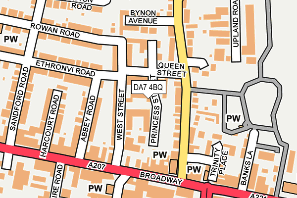 DA7 4BQ map - OS OpenMap – Local (Ordnance Survey)