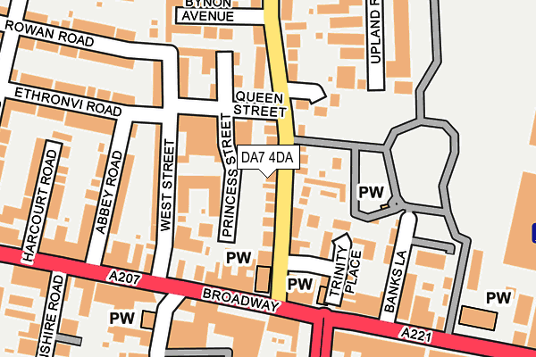 DA7 4DA map - OS OpenMap – Local (Ordnance Survey)