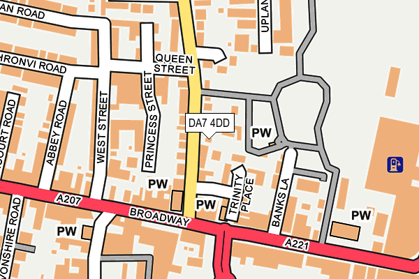 DA7 4DD map - OS OpenMap – Local (Ordnance Survey)
