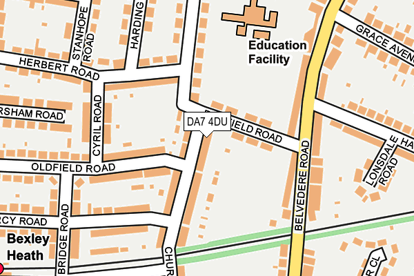 DA7 4DU map - OS OpenMap – Local (Ordnance Survey)