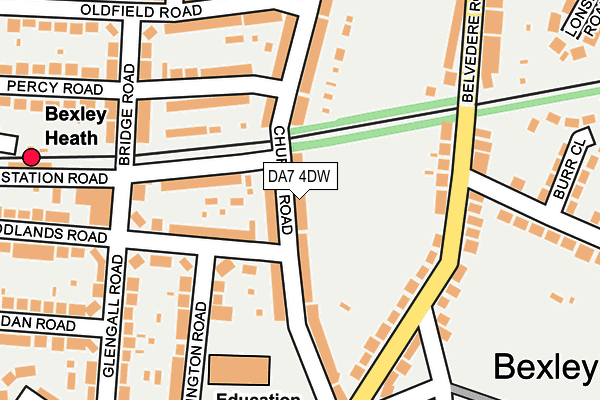 DA7 4DW map - OS OpenMap – Local (Ordnance Survey)