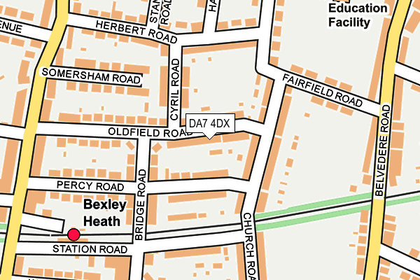 DA7 4DX map - OS OpenMap – Local (Ordnance Survey)