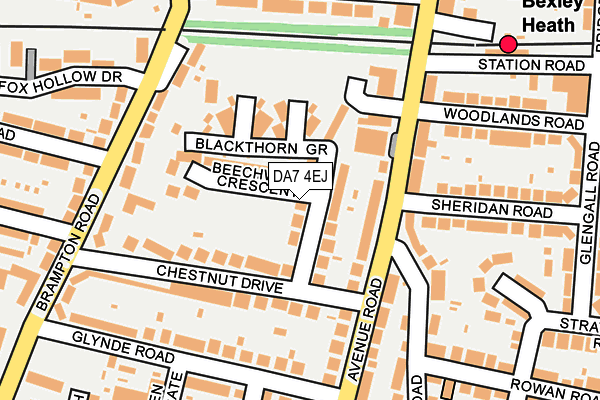 DA7 4EJ map - OS OpenMap – Local (Ordnance Survey)