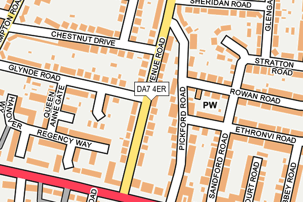 DA7 4ER map - OS OpenMap – Local (Ordnance Survey)