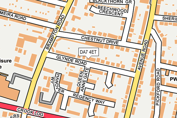 DA7 4ET map - OS OpenMap – Local (Ordnance Survey)