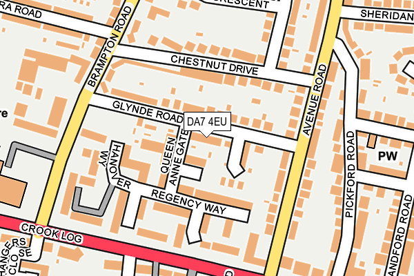 DA7 4EU map - OS OpenMap – Local (Ordnance Survey)