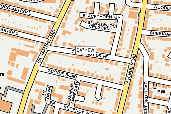 DA7 4EW map - OS OpenMap – Local (Ordnance Survey)