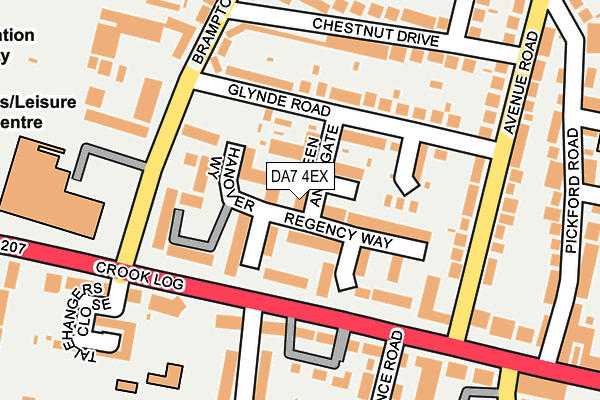 DA7 4EX map - OS OpenMap – Local (Ordnance Survey)