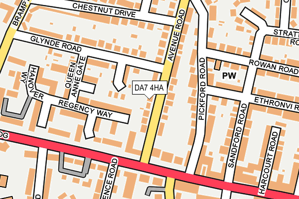 DA7 4HA map - OS OpenMap – Local (Ordnance Survey)