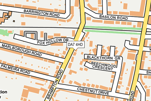 DA7 4HD map - OS OpenMap – Local (Ordnance Survey)