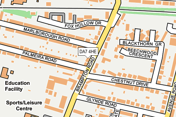 DA7 4HE map - OS OpenMap – Local (Ordnance Survey)