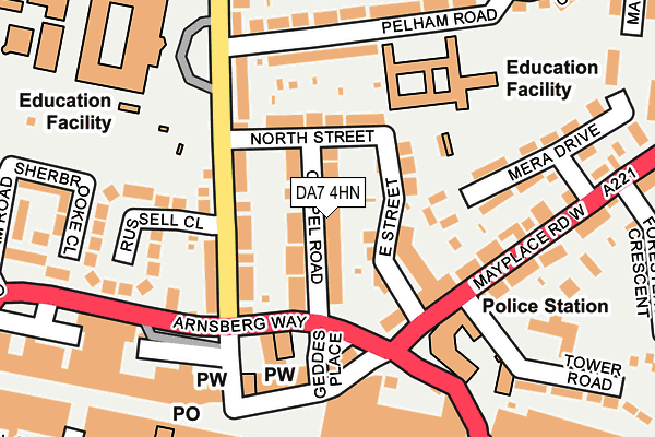 DA7 4HN map - OS OpenMap – Local (Ordnance Survey)