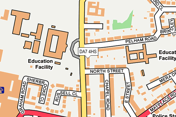 DA7 4HS map - OS OpenMap – Local (Ordnance Survey)