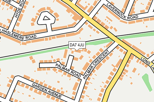 DA7 4JU map - OS OpenMap – Local (Ordnance Survey)