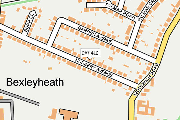DA7 4JZ map - OS OpenMap – Local (Ordnance Survey)