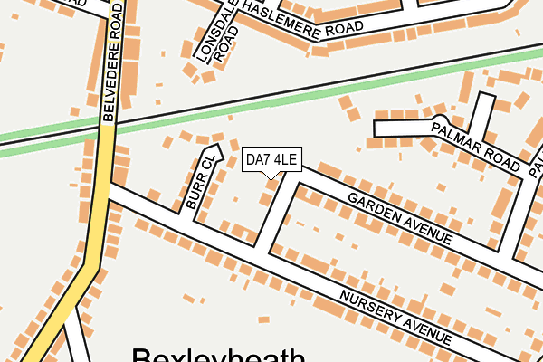 DA7 4LE map - OS OpenMap – Local (Ordnance Survey)