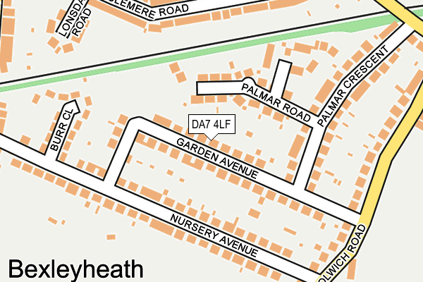 DA7 4LF map - OS OpenMap – Local (Ordnance Survey)