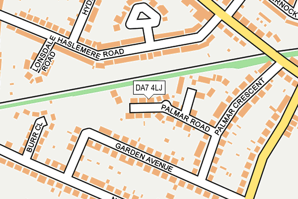 DA7 4LJ map - OS OpenMap – Local (Ordnance Survey)