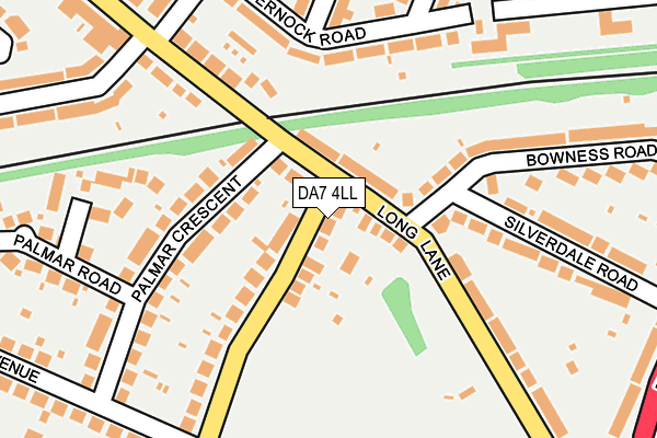 DA7 4LL map - OS OpenMap – Local (Ordnance Survey)