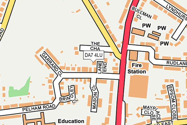 DA7 4LU map - OS OpenMap – Local (Ordnance Survey)