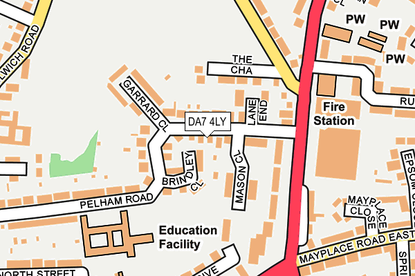 DA7 4LY map - OS OpenMap – Local (Ordnance Survey)