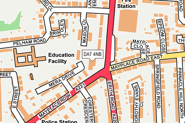 DA7 4NB map - OS OpenMap – Local (Ordnance Survey)