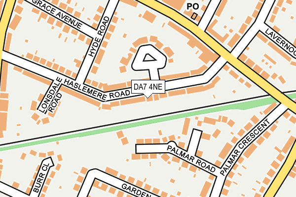 DA7 4NE map - OS OpenMap – Local (Ordnance Survey)