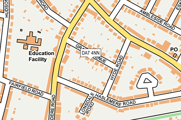 DA7 4NN map - OS OpenMap – Local (Ordnance Survey)