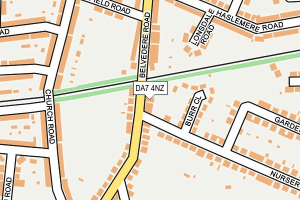 DA7 4NZ map - OS OpenMap – Local (Ordnance Survey)