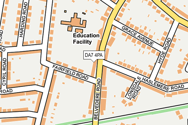 DA7 4PA map - OS OpenMap – Local (Ordnance Survey)