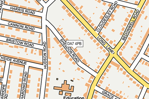 DA7 4PB map - OS OpenMap – Local (Ordnance Survey)