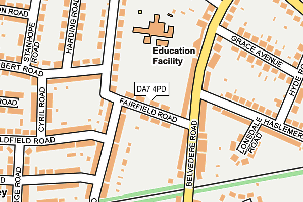 DA7 4PD map - OS OpenMap – Local (Ordnance Survey)