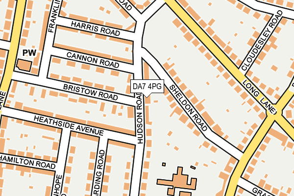 DA7 4PG map - OS OpenMap – Local (Ordnance Survey)