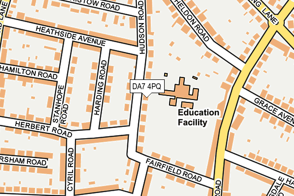 DA7 4PQ map - OS OpenMap – Local (Ordnance Survey)