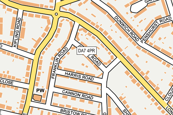 DA7 4PR map - OS OpenMap – Local (Ordnance Survey)