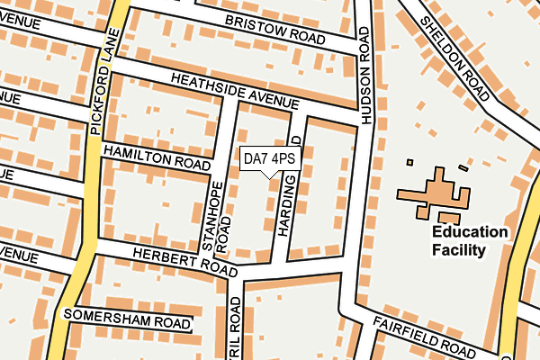 DA7 4PS map - OS OpenMap – Local (Ordnance Survey)