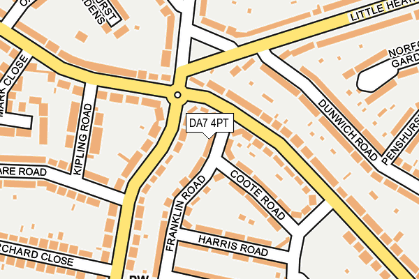 DA7 4PT map - OS OpenMap – Local (Ordnance Survey)