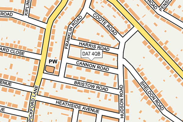 DA7 4QB map - OS OpenMap – Local (Ordnance Survey)