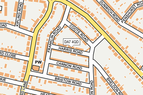 DA7 4QD map - OS OpenMap – Local (Ordnance Survey)
