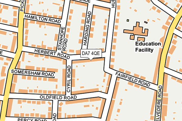 DA7 4QE map - OS OpenMap – Local (Ordnance Survey)