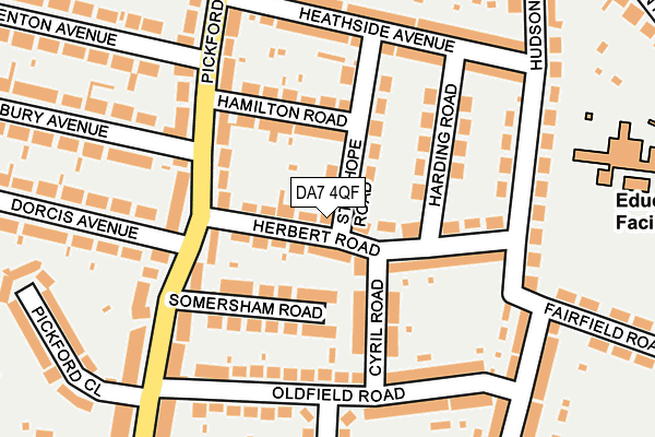DA7 4QF map - OS OpenMap – Local (Ordnance Survey)
