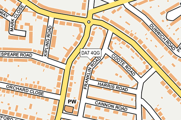 DA7 4QG map - OS OpenMap – Local (Ordnance Survey)