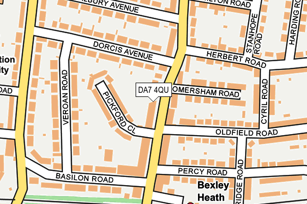 DA7 4QU map - OS OpenMap – Local (Ordnance Survey)
