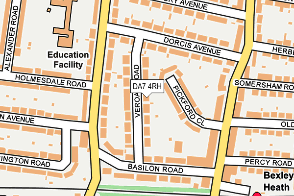 DA7 4RH map - OS OpenMap – Local (Ordnance Survey)