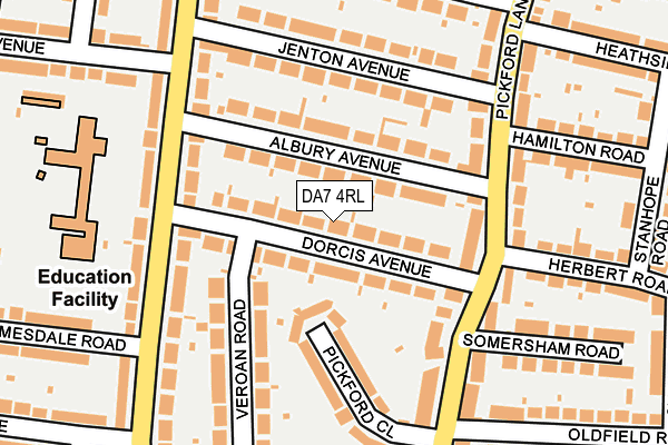 DA7 4RL map - OS OpenMap – Local (Ordnance Survey)