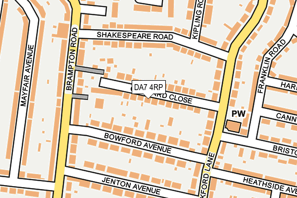 DA7 4RP map - OS OpenMap – Local (Ordnance Survey)
