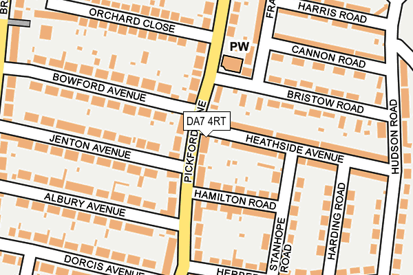 DA7 4RT map - OS OpenMap – Local (Ordnance Survey)