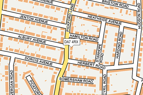 DA7 4RX map - OS OpenMap – Local (Ordnance Survey)
