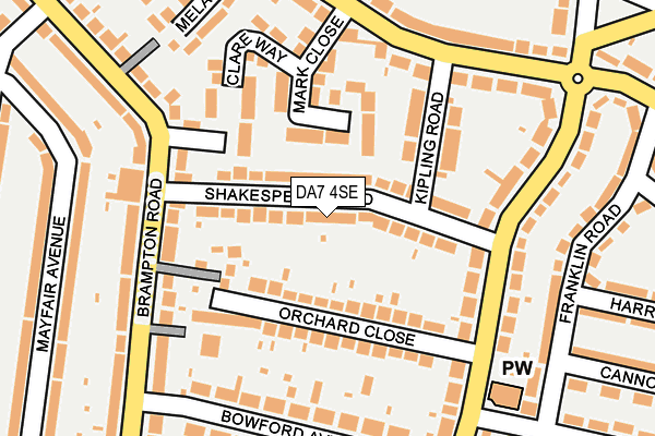 DA7 4SE map - OS OpenMap – Local (Ordnance Survey)